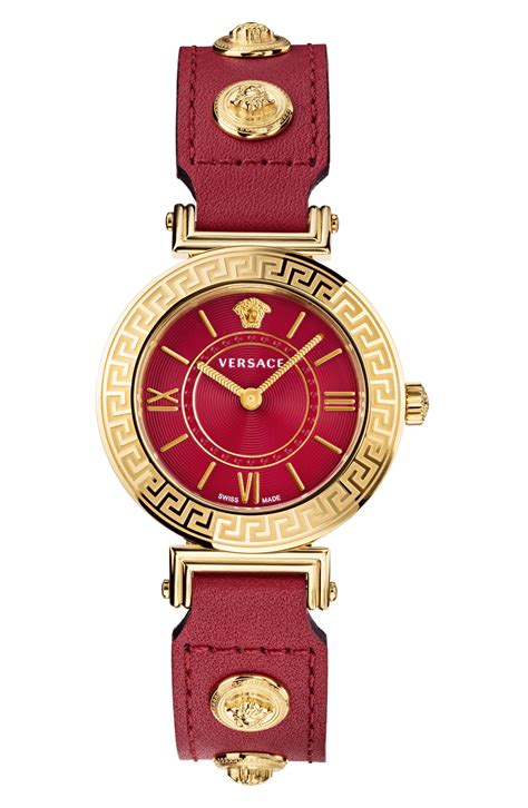 versace leather watch|Versace watches clearance.